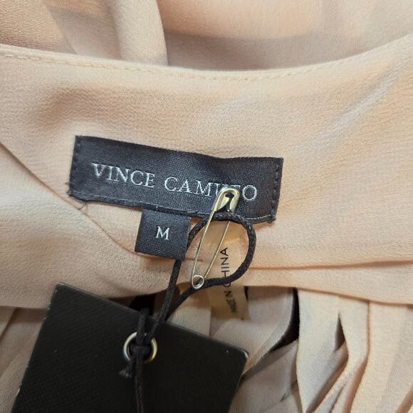 VTG-NWT's-Vince Camuto Sleeveless Fringe Bottom Hem Tank Top Nude Pink Size M - Picture 9 of 12
